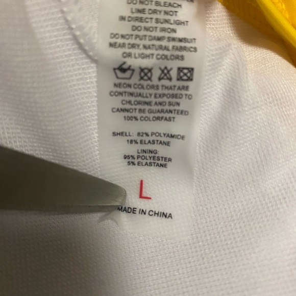 Women’s Yellow Wrap Criss Cross Back Tie Knot Bikini Top Size L Swimwear Beach - Picture 7 of 10